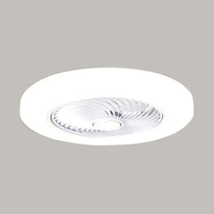 Ventilador de techo blanco con luz led silencioso para dormitorio nórdico