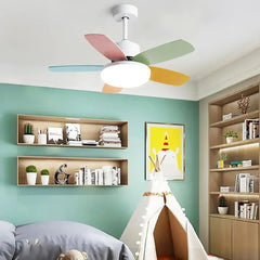 Ventilador de techo con luz 5 aspas para habitación infantil de Macron