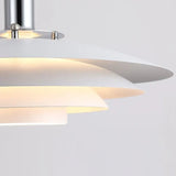 Lámpara colgante moderna LED de diseño con estructura escalonada para comedor