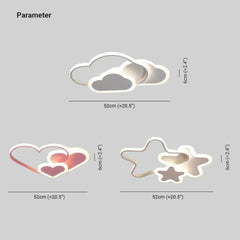 Lamparas techo dormitorio juvenil con diseño de estrellas