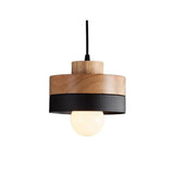 Lampara colgante blanca y madera diseño creativo