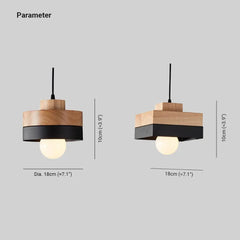 Lampara colgante blanca y madera diseño creativo