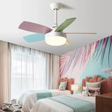 Ventilador de techo con mando a distancia y luz para habitación infantil