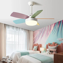 Ventilador de techo con mando a distancia y luz para habitación infantil