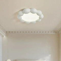 Lamparas de techo blanco diseño en forma de nubes estilo crema