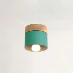 Lampara Colgante LED Nórdica Macaron de Madera