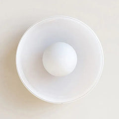 Lámpara de techo para pasillo LED moderna de vidrio tipo disco