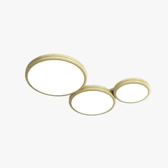 Plafón LED Moderno de Doble Capa y Tres Círculos para Techo de Salón