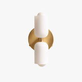 Aplique de pared bidireccional led de vidrio moderno con luz suave para mesita de noche