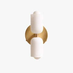 Aplique de pared bidireccional led de vidrio moderno con luz suave para mesita de noche