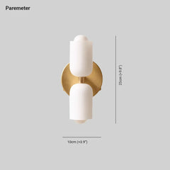 Aplique de pared bidireccional led de vidrio moderno con luz suave para mesita de noche