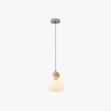 Lámpara colgante de calabaza estilo crema para dormitorio