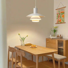 Lampara colgante metal blanco diseño creativo