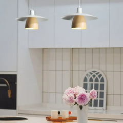 Lampara colgante metal blanco diseño creativo