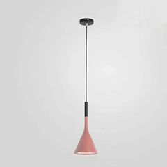 Lampara negra colgante diseño creativo forma cónica