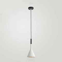 Lampara negra colgante diseño creativo forma cónica