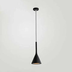Lampara negra colgante diseño creativo forma cónica