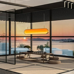 Lamparas comedor salon diseño minimalista de LED ovalada