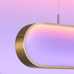 Lamparas comedor salon diseño minimalista de LED ovalada