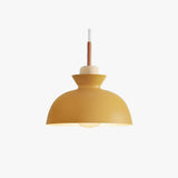 Lámpara colgante de hierro estilo industrial en forma de tapa de olla