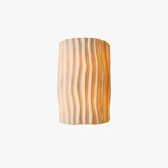 Lámpara Moderna de Pared con Diseño de Olas en Color Crema