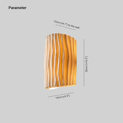 Lámpara Moderna de Pared con Diseño de Olas en Color Crema