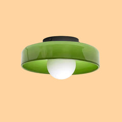 Lámpara de techo para pasillo LED moderna de vidrio tipo disco