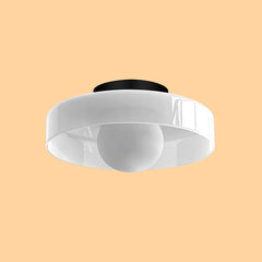 Lámpara de techo para pasillo LED moderna de vidrio tipo disco