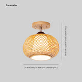 Lampara de techo ratan estilo vintage diseño farol