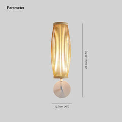 Aplique de pared en madera pared estilo bambú para salón