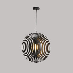 Lámpara para techo de madera con diseño de anillo giratorio
