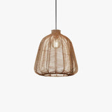 Colgante lamparas de mimbre diseño vintage para dormitorio