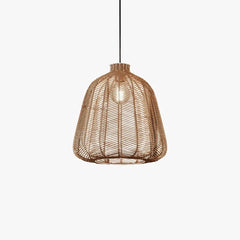 Colgante lamparas de mimbre diseño vintage para dormitorio
