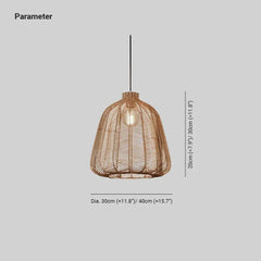 Colgante lamparas de mimbre diseño vintage para dormitorio