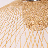 Lampara de bambu colgante diseño vintage hecho a mano