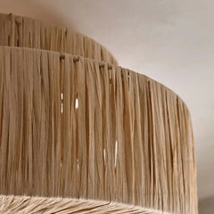 Lampara de techo de mimbre diseño sencillo para habitaciones