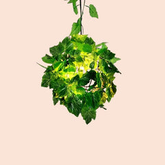 Lamparas colgantes decorativos diseño con bolas de hierro y plantas