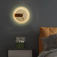 Lamparas modernas de led para salon con diseño de reloj creativo