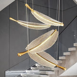 Lámpara colgante creativa de plumas de lujo ligero de estilo moderno