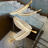 Lámpara colgante creativa de plumas de lujo ligero de estilo moderno