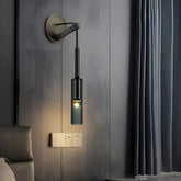 Aplique de pared de vidrio botella nórdico para mesita de noche