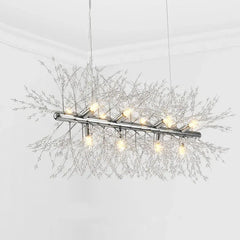 Lámpara colgante sputnik de cristal moderna LED regulable en altura para comedor