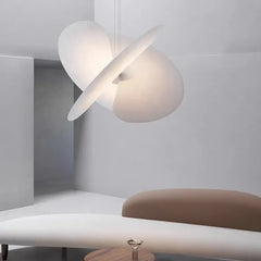 Lamparas colgantes blancas modernas diseño artístico en tela
