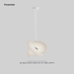 Lamparas colgantes blancas modernas diseño artístico en tela
