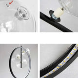 Luces colgantes negras LED de vidrio esférico moderno