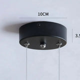 Luces colgantes negras LED de vidrio esférico moderno