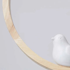 Lampara de madera colgante diseño creativo con forma de pájaro