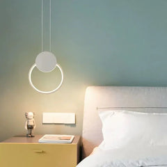 Lampara suspendida mesilla diseño moderno y creativo para dormitorio
