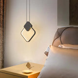Lampara suspendida mesilla diseño moderno y creativo para dormitorio