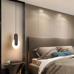 Lampara suspendida mesilla diseño moderno y creativo para dormitorio